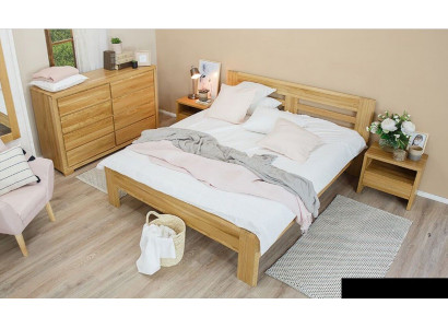Postel z masivního dřeva 180x200 manželská postel Buche masivní postel z tvrdého dřeva Nová