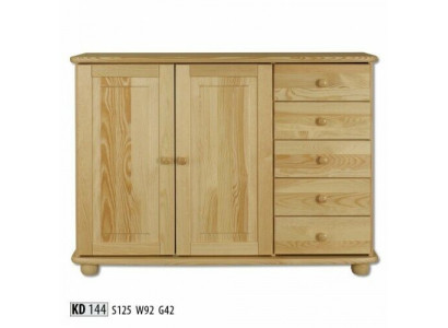 Masivní komoda Sideboard nábytek Komody Dřevěné skříně Nový nátěr Skříň