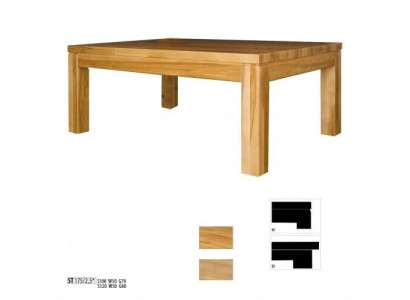 Postel Stůl Konferenční stolek z Masivního dubového dřeva 100x70 cm Nové stoly  Postel Stůl Konferenční stůl z masivního dubového dřeva 100x70 cm Nové stoly