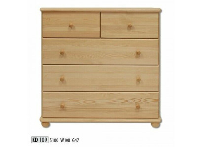 Masivní komoda Sideboard skříň komody Dřevěné skříně 100cm přesýpací nový