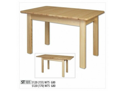 Jídelní stůl Dřevo Stoly Obývací Jídelní Pokoj Stůl 120/170x80cm Masivní dřevo Jídelní stoly
