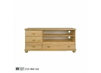 rtv skříňka dřevěná komoda sideboard obývací pokoje komody 124cm masivní nábytek