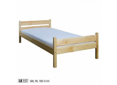 Postel Jediná postel Borovice postel Borovice masivní dřevo Dřevěná postel 100x200 Rám postele dřevo