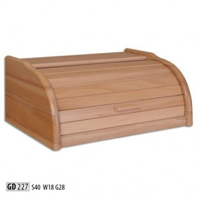 Buchta Chlébník 40 cm Chléb Box Rollový box Chléb Rolová Klapek Skutečné Dřevo Skříň