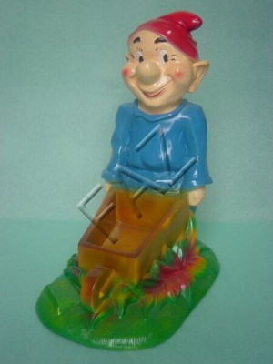 Trpaslík s kolebkou Figurka Zahrada Socha Sochy Sochy Nová 43 cm