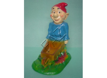 Trpaslík s kolebkou Figurka Zahrada Socha Sochy Sochy Nová 43 cm