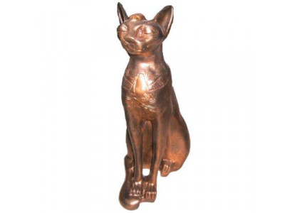 Sochy egyptských koček Bastet dekorace z umělé hmoty 37cm Egypt