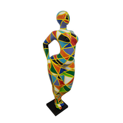 Design Figur Abstrakte PVC Skulptur Statuen Figuren Dekoration 130cm Deko Silber  Design sochy Abstraktní PVC socha Sochy Figurky Dekorace 130cm Dekorace Stříbrná