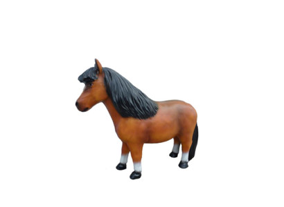 Abstraktní socha zvířete Plastiková socha Poníka Mini Koňské zahradní figurky 126 cm.