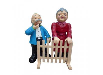 Důchodce Dekorativní Socha Postava socha sochu 80 cm Figuríny Sochy Sochy Babička Děda P41