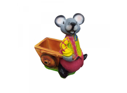 Dekorativní moderní krásná socha myši, výška figurky 60 cm.