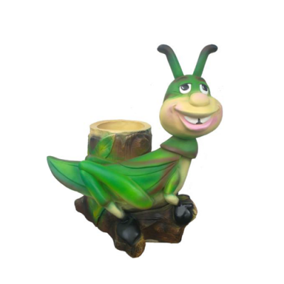 Zahradní housenka 48cm Zahradní dekorační figurky sochy socha Ručně malovaný Nový
