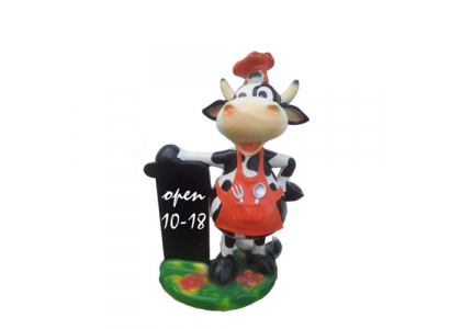 Moderní figura krávy hovězího masa socha soch vyrobených z plastu dekorace tele 55 cm