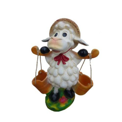 Moderní design zahradního ovčího zvířete ve velikosti 40 cm, dekorační socha dekorace.