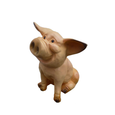 Zahrada Zvíře Socha Prase Figurka Sochy Sochy Sochy Figurky Hnědá 38c