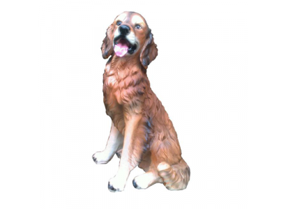 Pes socha abstraktní figuríny sochy moderní hnědý malovaný 55cm socha socha
