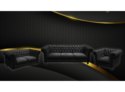 Sedadlo Chesterfield Design obývacího pokoje Nábytek gauč 3+2+1 Místné gauče.