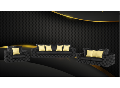 Chesterfield Design obývací souprava nábytek pohovka 3+2+1 sedečka