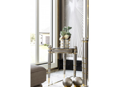 Beistelltisch Šedý Design Elegantní Krásný Obývací pokoj Moderní Luxusní Stoly