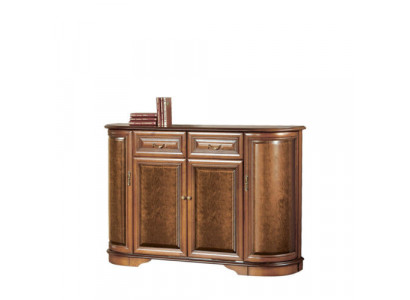 Hnědá komoda v antickém stylu sideboard servírovací komoda dřevěná skříň.