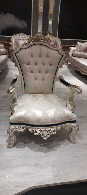 Chesterfield sofa set 3+1 luxury 2-piece. Fabric sofa living room