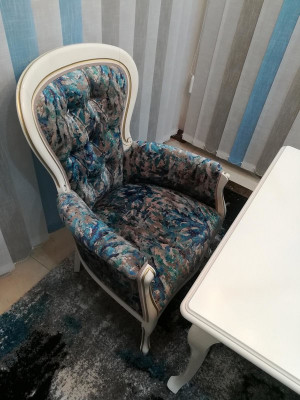 6x Stühle Set Křeslo Sedadlo Polstrování Garnitury Chesterfield Designové židle Zádové