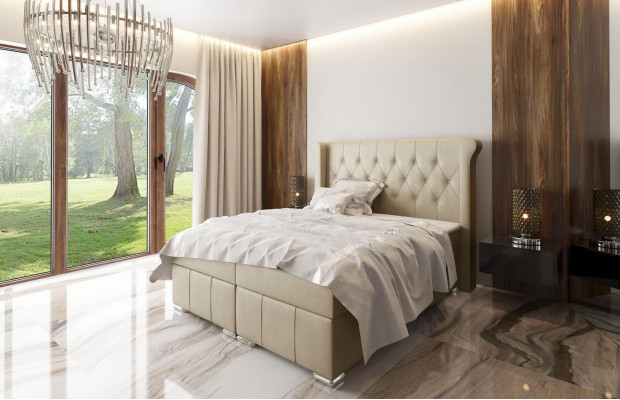Chesterfield postel + lůžková skříň Boxspring postele ložnice hotel Všechny velikosti!