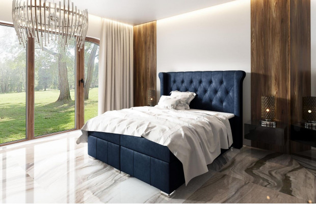 Chesterfield postel + lůžková skříň Boxspring postele ložnice hotel Všechny velikosti!