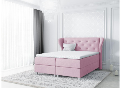 Látka Boxspring lůžko Textilní Design Dvojitý Hotel Moderní Postel Ložnice Postele