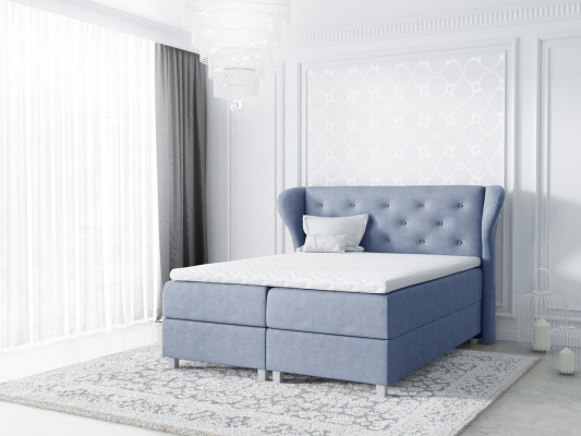 Látka Boxspring lůžko Textilní Design Dvojitý Hotel Moderní Postel Ložnice Postele