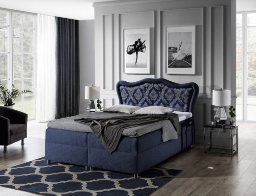 Klasická postel Postel Boxspring Barokní ložnice Nábytek Luxusní zařízení