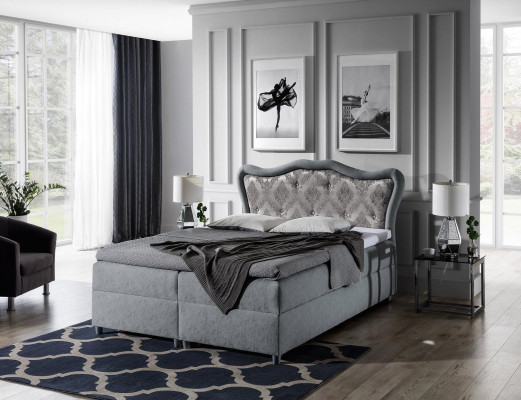 Klasická postel Postel Boxspring Barokní ložnice Nábytek Luxusní zařízení