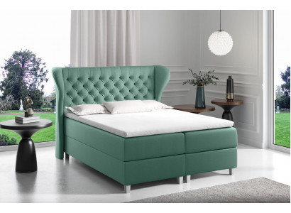 Postel Chesterfield boxspring nábytek postele king size samet hotel nový ložnice