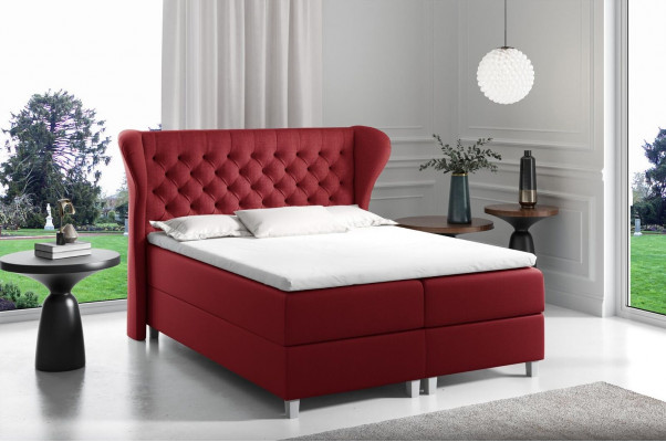 Postel Chesterfield boxspring nábytek postele king size samet hotel nový ložnice