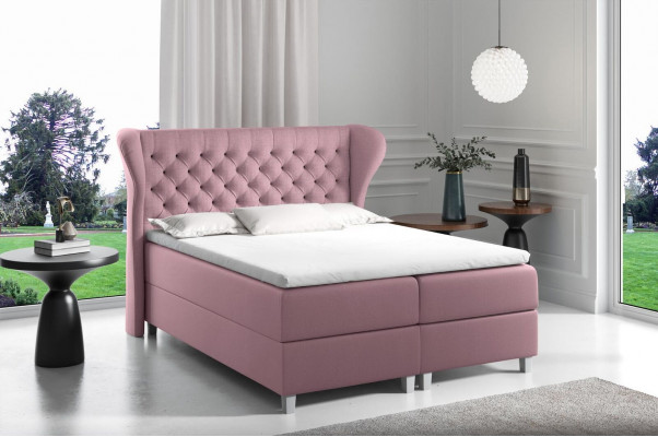 Postel Chesterfield boxspring nábytek postele king size samet hotel nový ložnice