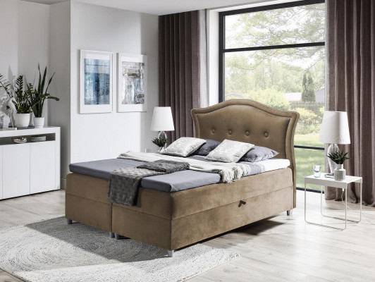 Látka Boxspring Postel Textil Design Dvojnásobek Hotel Moderní Ložnice Postel Postele
