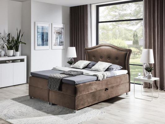 Látka Boxspring Postel Textil Design Dvojnásobek Hotel Moderní Ložnice Postel Postele