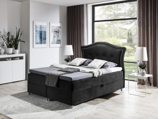 Látka Boxspring Postel Textil Design Dvojnásobek Hotel Moderní Ložnice Postel Postele