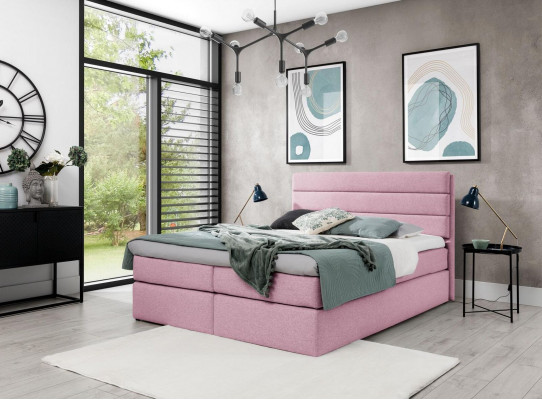 Bílá postel Boxspringová postel 180x200 Ložnice Design Dvojpostel Moder Centrální nábytek