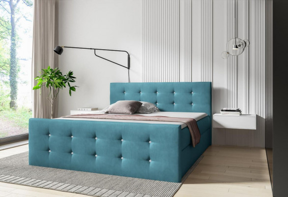 Boxspring postele Hotelový nábytek Postel Ložnice Vybavení velká 200x200 Dvojice