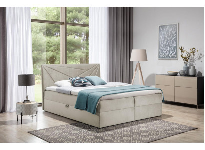 Manželská postel s úložným prostorem Boxspring manželská postel Postel Postele s polštáři 180 cm