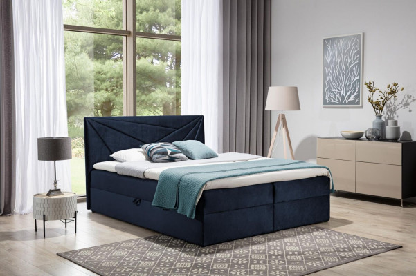 Manželská postel s úložným prostorem Boxspring manželská postel Postel Postele s polštáři 180 cm