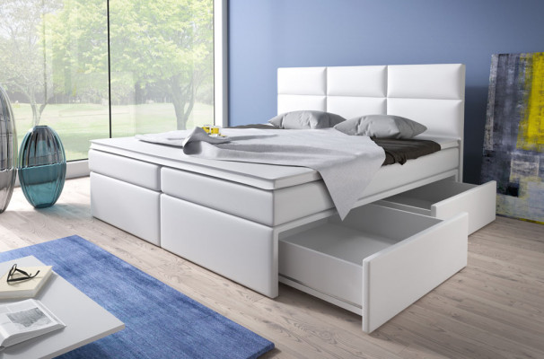 Boxspring lůžka postel polštář umělá kůže designér hotel dvojnásobek luxus design nový