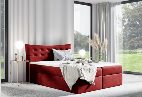 Postel Úložný box Boxspringová postel Ložnice Potah Design Dvojitá Hotelová 180x200