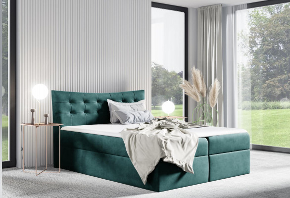 Postel Úložný box Boxspringová postel Ložnice Potah Design Dvojitá Hotelová 180x200