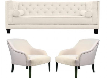 Bílá Chesterfield židle xxl Big Textil Stoff Couches Kreative Möbel Neu Sofas