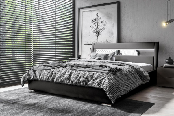 Rám postele, dvojlůžko, moderní postel, ložnice, nábytek do hotelu.