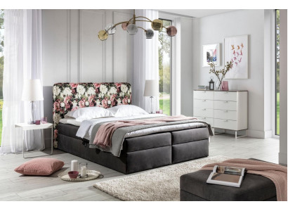 Postele Boxspringová postel Textilní Design Dvojitá Hotel Moderní Postel Ložnice Květiny