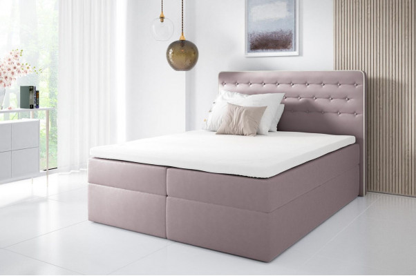 Postel s úložným prostorem Boxspringová postel Soudobá Dvojlůžko Hotel 160cm Ložnice