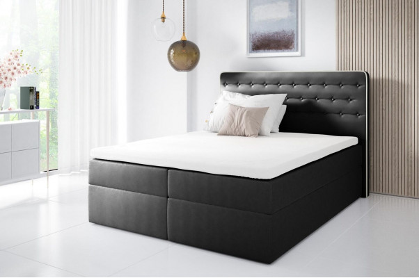 Postel s úložným prostorem Boxspringová postel Soudobá Dvojlůžko Hotel 160cm Ložnice
